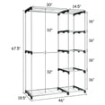 thumbnail image 2 of Gymax Freestanding Clothes Garment Organizer Closet Rack w/5 Shelves &2 Hanging Rods, 2 of 10