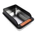 thumbnail image 1 of Large Stainless Steel High Sided Cat Litter Box with Pedal Filter for Multiple Cats Indoor, 1 of 7