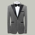 thumbnail image 2 of BiZtdJrK Mens Fashion Sport Coats Sparkly Sequin Shawl Lapel One Button Suit Jackets Slim Fit Wedding Prom Party Blazers Silver XXXL, 2 of 5