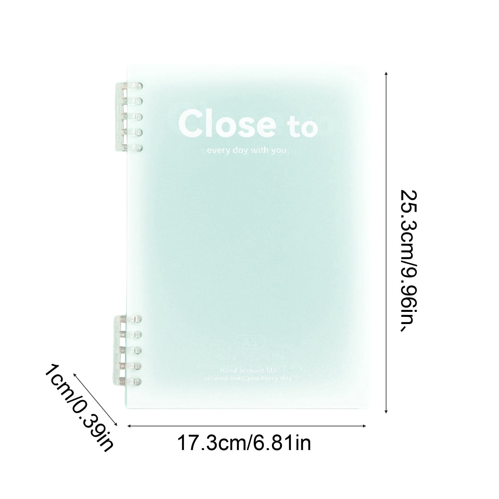 HBBKVI 2 Pack Notebook, B5 Horizontal Thickened Coil Notebook Excerpt Colorful Plastic Cover Notebook Quality Writing Paper No Additive