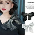 thumbnail image 5 of Fvsianol Bow Brooch Bow Pin Organza 3D Embroidery Double layer Collar Chest Decor Big Brooch DIY Stitching Clothing Accessories Wedding, 5 of 8