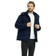 thumbnail image 5 of Wantdo Men's Big and Tall Winter Coat Recycled Waterproof Insulated Puffer Jacket Hooded Winter Clothes Navy 2XL, 5 of 13