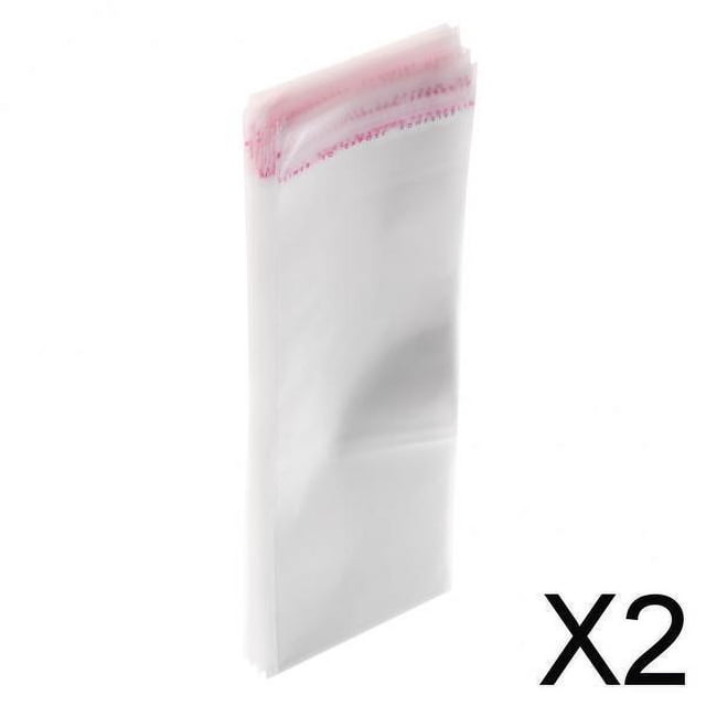 Juego de 200 Bolsas planas transparentes perfecl 1 x 4 pulgadas 2 piezas