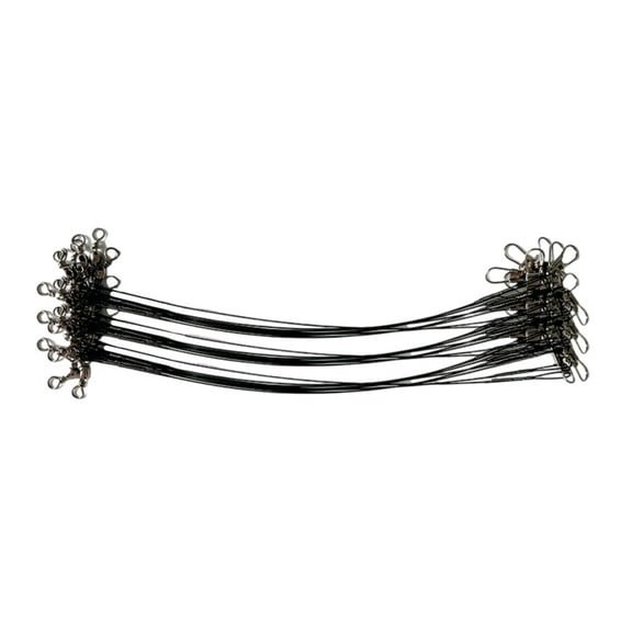 Acahhotxx Wire Leader, 40Pcs Fishing Leader Wire With Swivels AntiBite Steel Fishing Line Fishing Wire Leader Line Fishing Accessory Tool