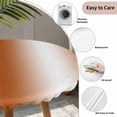thumbnail image 5 of Burnt Orange Ombre Round Fitted Tablecloth with Elastic Edge, Waterproof Table Cloth Table Cover for 45"-54" Tables, Abstract Art Modern Orange Gradient Tablecloths for Dining Picnic Indoor Outdoor, 5 of 9
