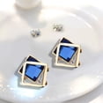thumbnail image 1 of Elegant Square Geometric Earrings for Women Wedding Rhinestone Dangle Jewelry Gold Color Statement Accessories, 1 of 3