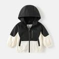 thumbnail image 2 of Toddler Boy And Girl Windbreaker Casual Outerwear Kids Lightweight Zip Hooded Jacket Baby Cute Coat, 2 of 6
