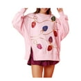 thumbnail image 1 of SUNSIOM Femmes Noël Sweatshirt, Pull à Manches Longues Col Rond Fendu à Sequins pour Usage Quotidien, 1 of 5