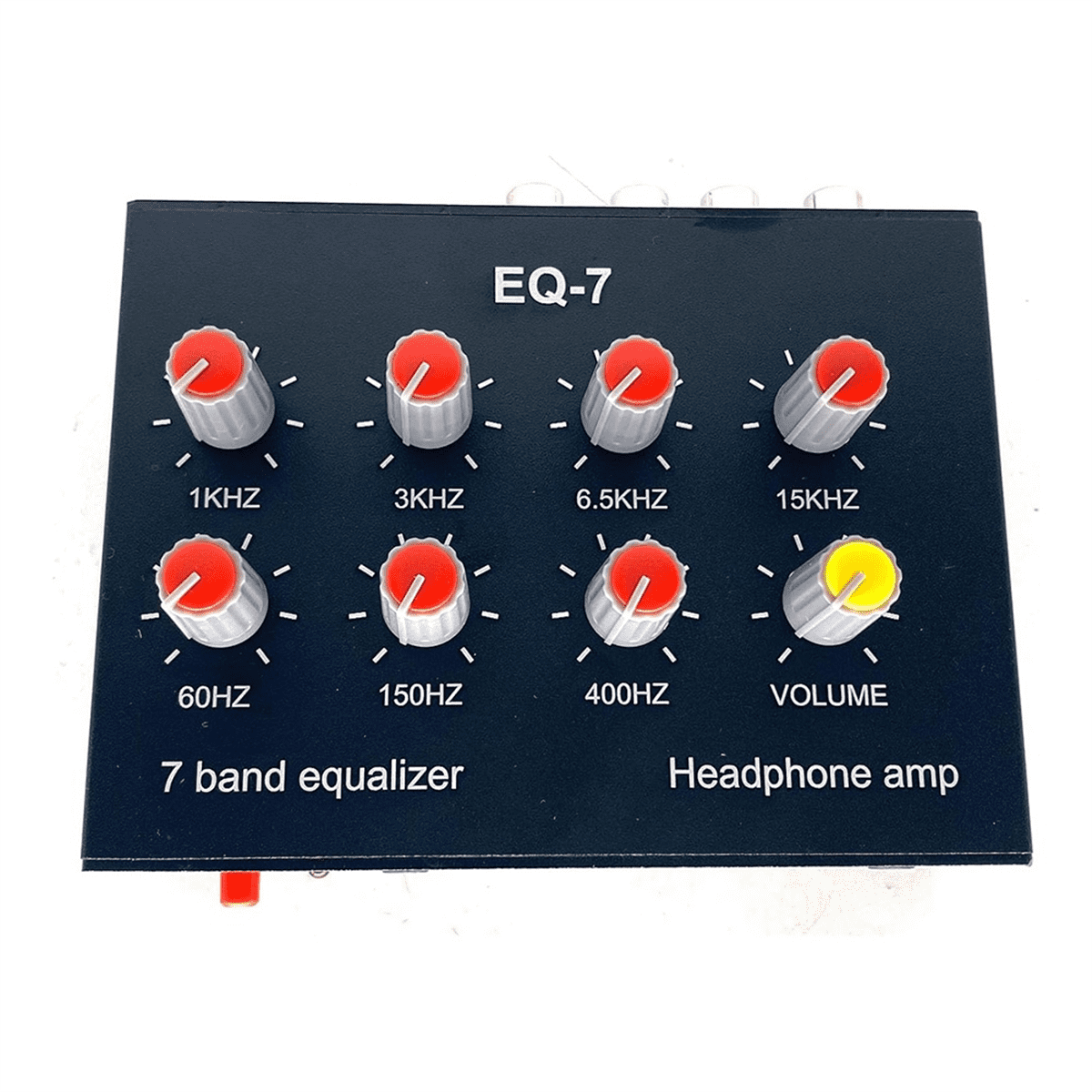 EQ-7 Audio Signal Headset Amplifier 7-Band EQ Equalizer 2 Channel Digital Sound Equalizer +12V Power Adapter US PLUG