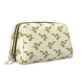 thumbnail image 2 of Easygdp Green Snake Leather Makeup Bag Zipper Pouch Travel Cosmetic Organizer for Women and Girls, Make up Bag with Zipper, 2 of 8