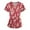 Vermilion_N02_#5827, variant on Homozy Womens Black Scrub Tops Christmas Tree Print Short Sleeve Nurse Shirts Casual Nurse Scrub Workwear Uniform with Pockets Red S