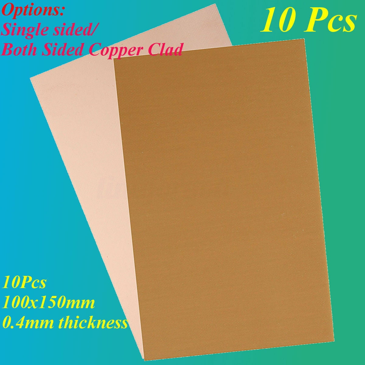 Double Sided Copper Clad Laminate PCB Circuit Board 39 mil 4X6 10pcs 