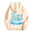 thumbnail image 6 of Trendfront Womens Ocean Graphic Zip Up Hoodies Drawstring Hood Long Sleeve Surfboard Back Print Side Pockets Casual Sweatshirts, 6 of 7