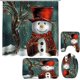 thumbnail image 1 of Juego de cortinas de ducha navideñas, 4 piezas con alfombrillas antideslizantes, tapa de inodoro y alfombrilla de baño, cortinas de ducha de Papá Noel, impermeables, decoración de baño, regalos, 1 of 5
