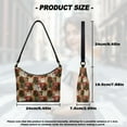 thumbnail image 7 of Kuiaobaty Santa Claus Print Leather Hobo Purse for Women, Snowman Plaid Print Shoulder Handbag with Smooth Zipper, Small Crescent Travel Underarm Sling Bag for Christmas, 7 of 7