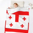 thumbnail image 2 of Throw Blanket Georgian Flag Flannel Blanket Soft Throw Blanket For Couch Bed All Seasons (32"X48"), 2 of 6