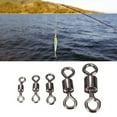 thumbnail image 2 of Naierhg 100Pcs Fishing Swivel Heavy Duty Bearing Rolling Copper Alloy Practical Fishhooks for Outdoor, 2 of 8