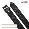 thumbnail image 5 of SUOSDEY Western Belt Strap for Men Women,Cowboy Cowgirl Engraved Embossed Leather Belt for Jeans(without Buckle), 5 of 7