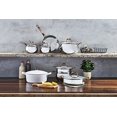 thumbnail image 3 of Lagostina 6 quart Round Cast Iron Cocotte with Cover, Round, Enameled Dutch oven pot, with French oven, White with Bronze Lid, 3 of 6