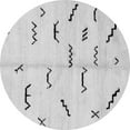 thumbnail image 1 of Ahgly Company Indoor Round Solid Gray Modern Area Rugs, 4' Round, 1 of 4