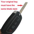thumbnail image 4 of 4 Buttons Uncut Blank Flip Replacement Key Fob Case fit for Hyundai Sonata Santa Fe Key Fob Cover, 4 of 4
