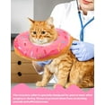 thumbnail image 5 of Cône de Chat Réglable, Collier de Récupération de Chat, Cône de Protection de Cicatrisation après Chirurgie Collier de Chaton Elizabethan (S, Rose), 5 of 5