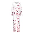 thumbnail image 4 of Rciityk Womens Loungewear Set - Valentines Day Cute Heart Print Crew Neck Long Sleeve with Pants Pjs Sets - Pajama Sets for Women 2 Piece, 4 of 6