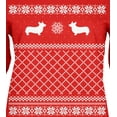thumbnail image 4 of Old Glory Womens Corgi Ugly Christmas Sweater Long Sleeve T Shirt, 4 of 6