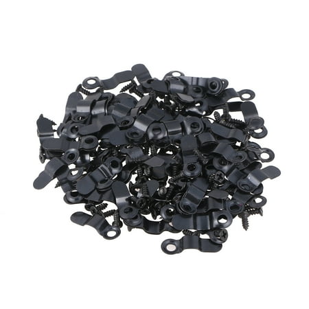 

TOYMYTOY 200pcs Photo Frame Arch Shape Photo Frame Back Plates Tablet Frame Locks for Decoration Brad Embellishment Buttons Diy Photo Album Frame Rotating Scrapbooking Locks with Hollow Rivets (Black)