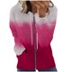thumbnail image 2 of Puntoco moda mujer manga larga cremallera frente abierto suelta prendas de vestir exteriores blusa estampada abrigo Tops bolsillos blusa con capucha liquidación Puntoco Puntoco-6434, 2 of 5