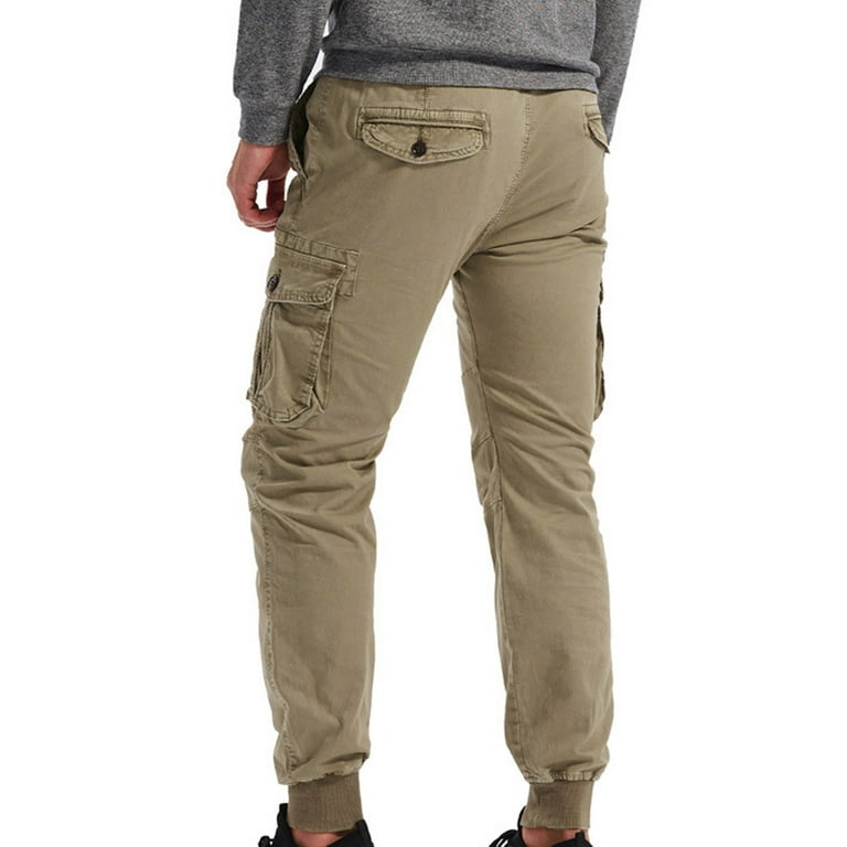 safuny Jeans Denim Pants for Men Solid Color High Waist Fashion