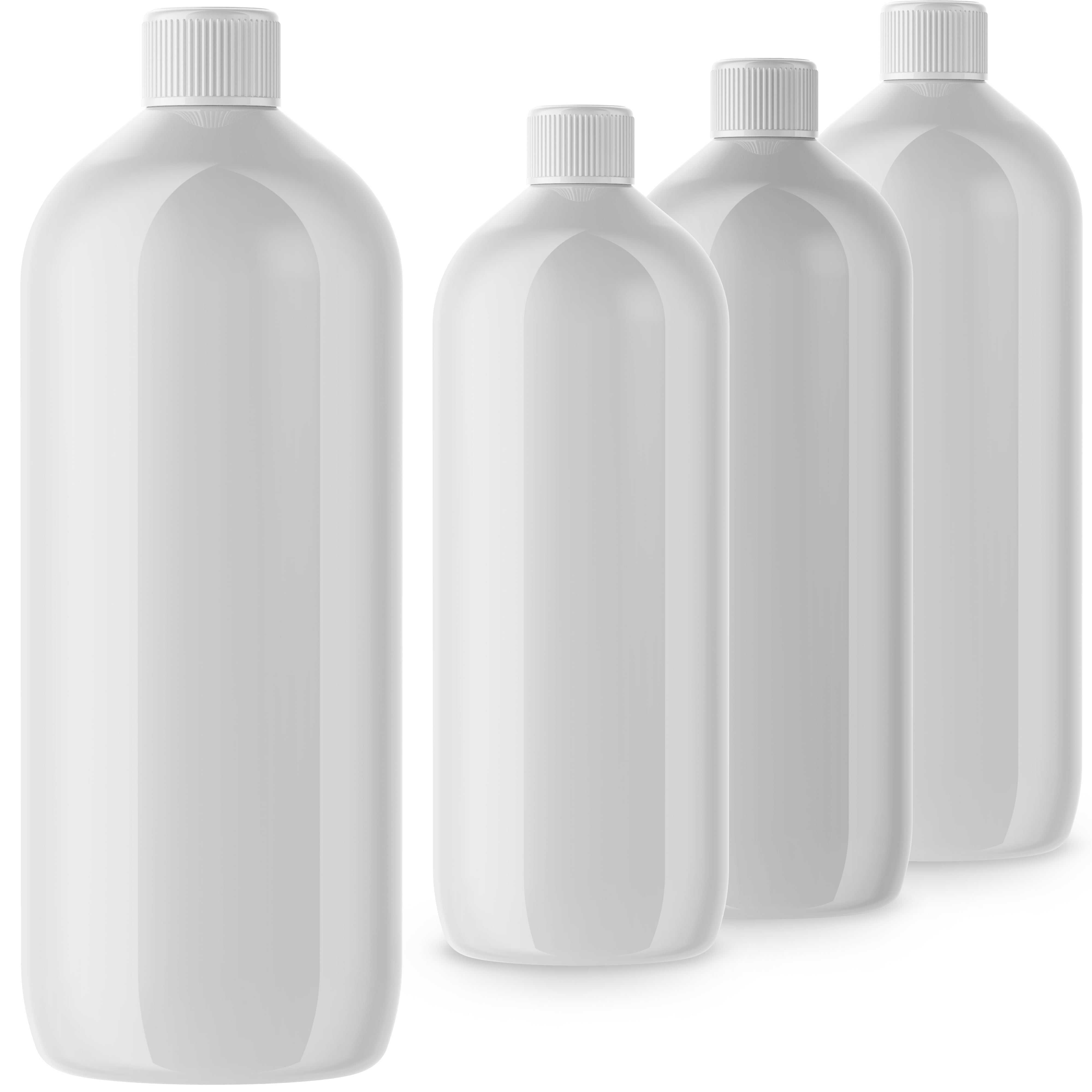 32 oz Plastic HDPE Bottles with Screw On Cap (4 Pack)