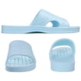 thumbnail image 5 of Comwarm Shower Shoes for Women Men, Quick Drying Lightweight Non Slip Pool Slides Slippers with Drain Holes, Light Blue, 5 of 6