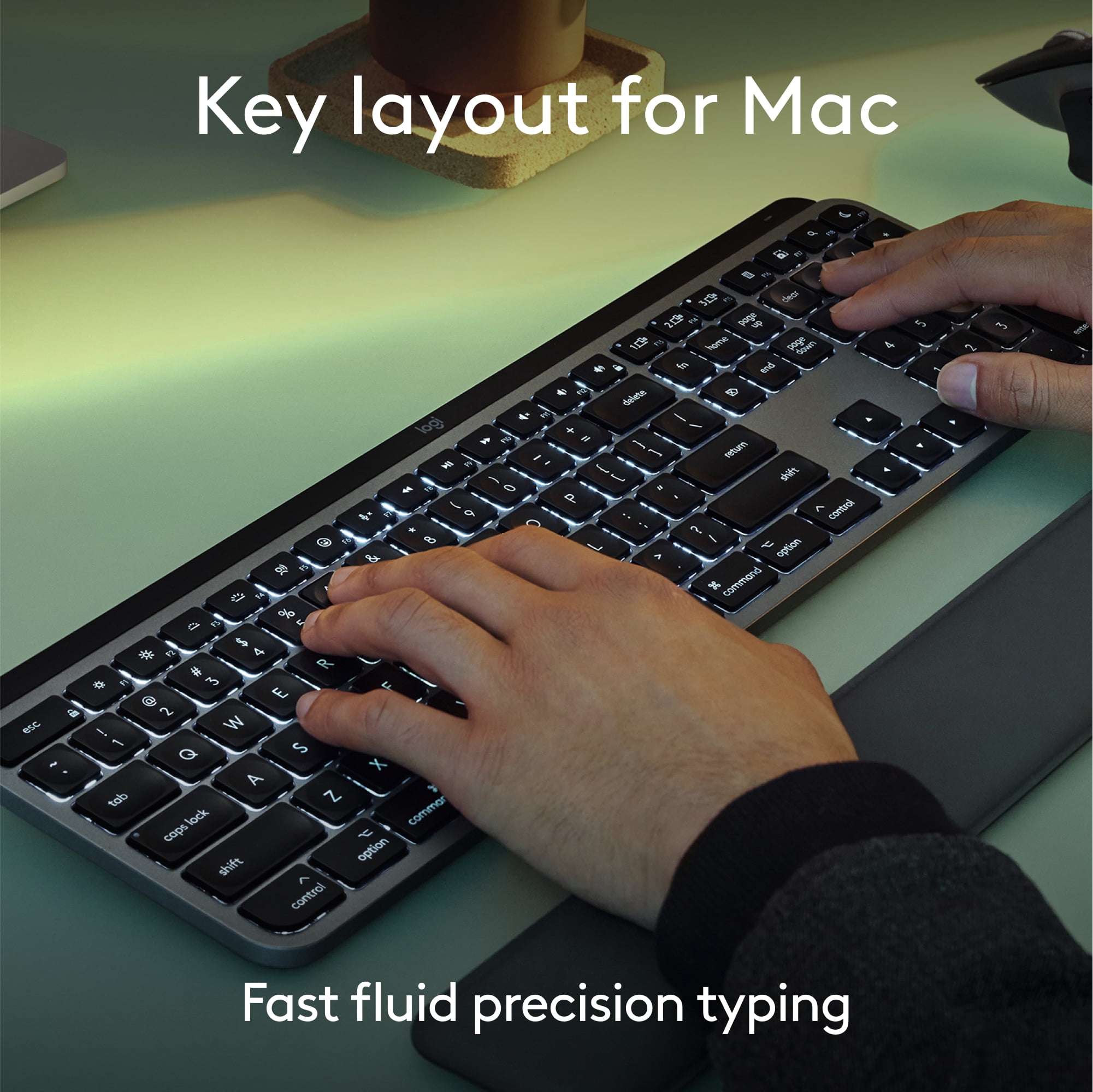 Logitech MX Keys S for Mac, Wireless Keyboard, Fluid, Precise Laptop-Like Typing, Programmable Keys, Backlit, Bluetooth