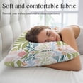thumbnail image 5 of Boho Green Flower Pillow Covers Queen, Botanical Watercolor Leaf Floral Soft Brushed Microfiber Breathable Throw Pillow Covers, Pillowcase with Zipper for Couch Sofa Bedroom Living Room 20"x30", 5 of 9