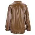 thumbnail image 6 of NOLDARES Oversized Leather Jackets for Women Fall Fashion Outfits Leather Motorcycle Bomber Winter Coat Trendy(Coffee,XL), 6 of 6