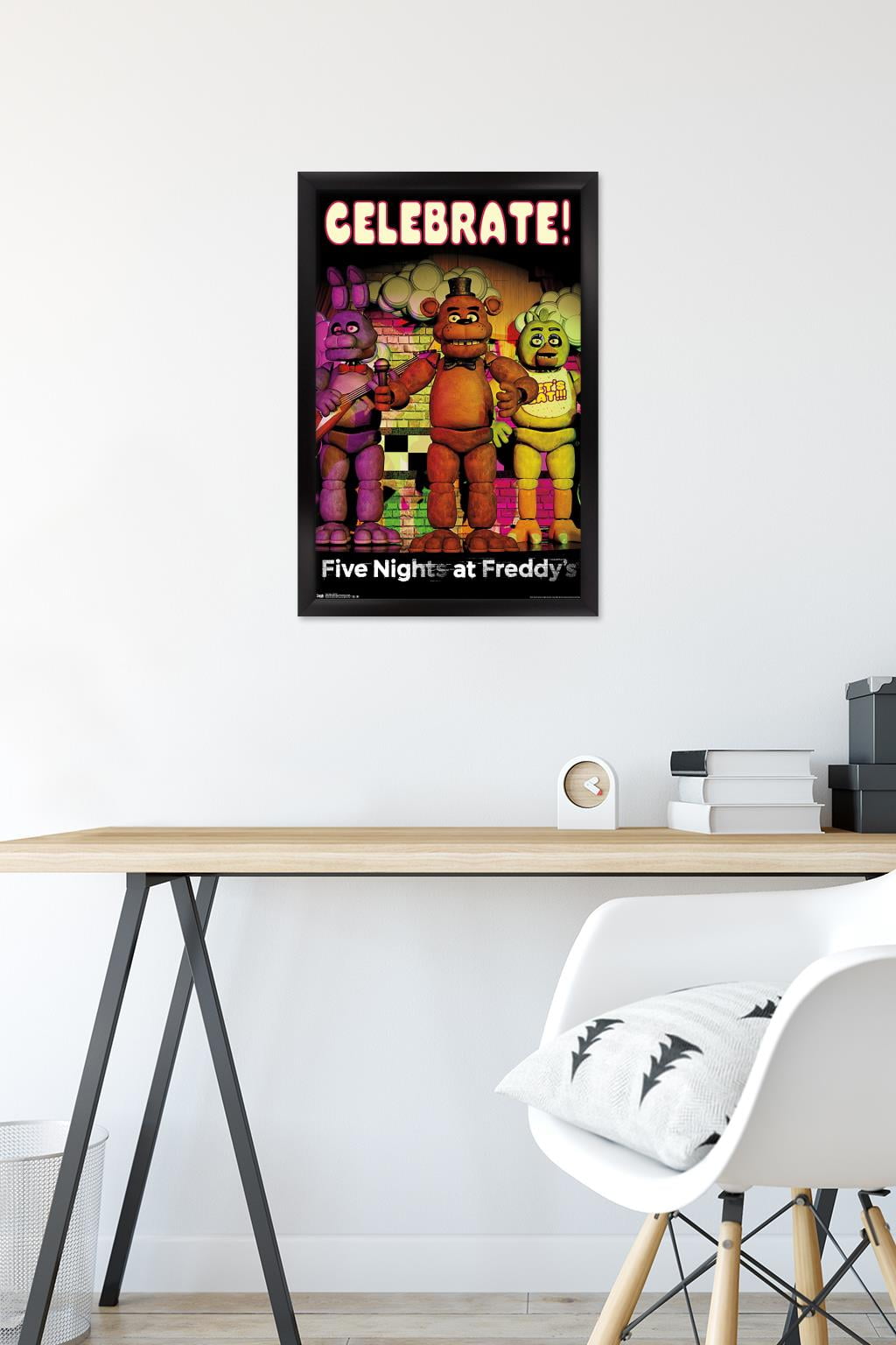 Five Nights at Freddy's - Celebrate Wall Poster, 14.725" x 22.375", Framed