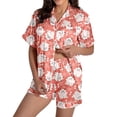 thumbnail image 2 of JIANLAI Women Halloween Pajama Set 2 Piece Short Sleeve Button‑Front Loungewear Outfit For Halloween And Daily Lounging, 2 of 8
