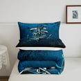YST Nautical Anchor Queen Comforter Set For Boys Ocean Beach Theme