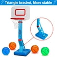 thumbnail image 3 of Indoor mini adjustable basketball stand with ball pump suitable for backyard games, outdoor basketball toys suitable for 28 year old children as gifts, 3 of 5