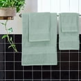 thumbnail image 4 of MALLONI HOME Ultra Soft 6 Pack Cotton Towel Set, Contains 2 Bath Towels 28x55 inch, 2 Hand Towels 16x24 inch & 2 Wash Coths 12x12 inch, Ideal Everyday use, Compact & Lightweight - Sea Green, 4 of 8
