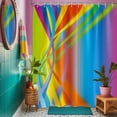 thumbnail image 2 of Modern Geometric Pattern Shower Curtain, Colorful Bright Colored Shower Curtains for Bathroom Decor Abstract Multicolor Bath Curtain Set, Waterproof Fabric with Hooks 72"W x 78"L (Pack of 1), 2 of 6