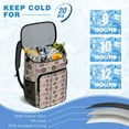 thumbnail image 6 of Cute Doughnut Themed Cooler Backpack, Leakproof Lunch Bag with Dessert Print for Picnics and Road Trips, 6 of 6