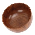 thumbnail image 1 of Soup Bowl, Round Wood Soup Bowl Sturdy Smoothly Unique Texture  For Rice, 1 of 8