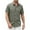 Green, variant on Kovlvoll Mens Short Sleeve Button down Shirts Solid Color Casual Loose Fashion Breathable Turndown Collar Shirt