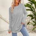 thumbnail image 2 of Womens Tops! Comdrip Long Sleeve Shirts for Women Business Casual Tops Fall Fashion Clothes Workout Plus Size Teacher School Outfits 2025 Womens Fall Tops Grey 2XL, 2 of 7
