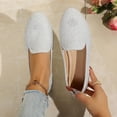 thumbnail image 2 of Silver Womens Casual Breathable Cloth Solid Color Flat Shoes Round Toe Slip On 2026 Spring Summer Lightweight Comfortable Daily Walk Soft, 2 of 9