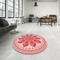 thumbnail image 4 of Ahgly Company Machine Washable Indoor Rectangle Transitional Deep Rose Pink Area Rugs, 6' x 9', 4 of 7