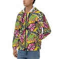 thumbnail image 3 of Honeii Colrful Tropical Leaves Print Hoodies for Men, Pullover & Full Zip, Breathable Zip up Hoodie, Sweatshirt-X-Large, 3 of 5