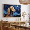 thumbnail image 5 of Saluki Dog Canvas Van Gogh Starry Night Wall Art Gifts Canvas Wall Art Frame Music Artist Customized Canvas Framed Photo Art Work For The Bedroom(Gifts For Dog Lover ), 5 of 6